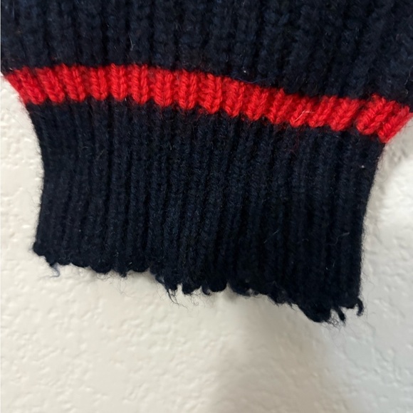 Zadig & Voltaire Zoe Wy, Navy turtleneck Sweater. Distressed edges. Wool/Yak. - Picture 16 of 16